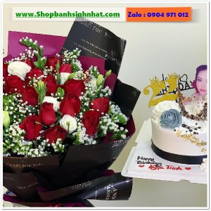 Combo Bánh Kem & Hoa Tươi - MM114